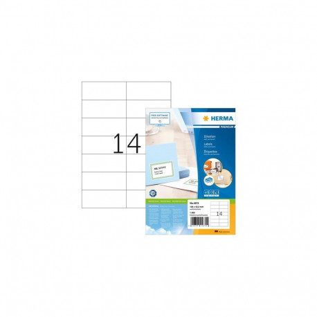 HERMA Labels Premium A4 105x42.3 mm white paper matt 1400 pcs.