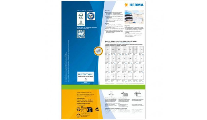 HERMA Labels Premium A4 105x42.3 mm white paper matt 1400 pcs.