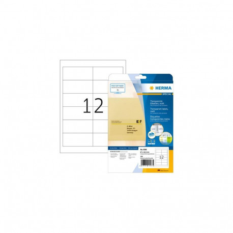 HERMA 4586 self-adhesive label Rounded rectangle Permanent Transparent 120 pc(s)