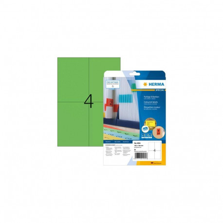 HERMA 4564 self-adhesive label Rectangle Green 80 pc(s)