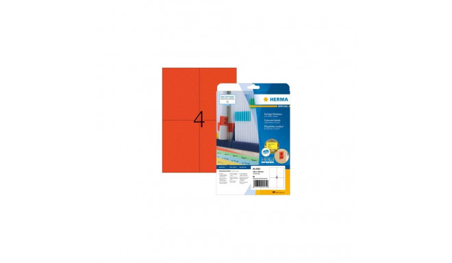 HERMA 4562 self-adhesive label Rectangle Red 80 pc(s)
