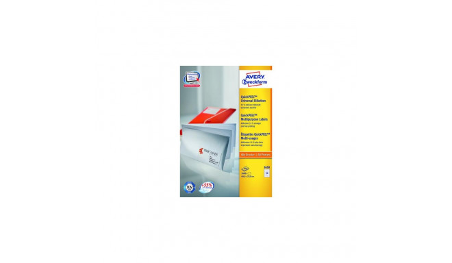 Avery 3658Z self-adhesive label Rectangle White 2400 pc(s)