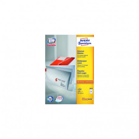 Avery 3652Z self-adhesive label Rectangle White 2100 pc(s)