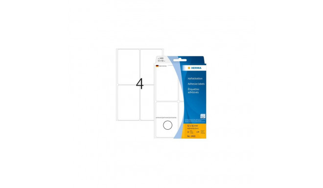 HERMA Multi-purpose labels 52x82 mm white paper matt hand inscription 128 pcs.