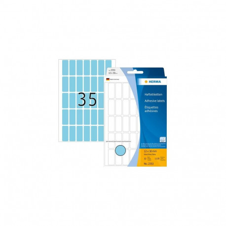 HERMA Multi-purpose labels 12x30 mm blue paper matt hand inscription 1120 pcs.