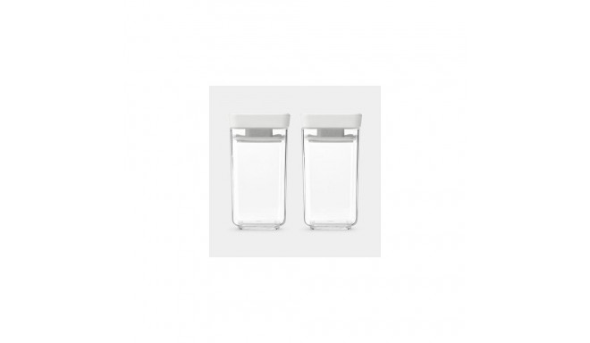 Brabantia Tasty+ Rectangular Canister 0.15 L Light grey, Transparent 2 pc(s)