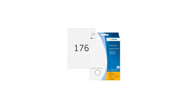 HERMA Multi-purpose labels/colour dots Ø 8 mm round white paper matt hand inscription 5632 pcs.