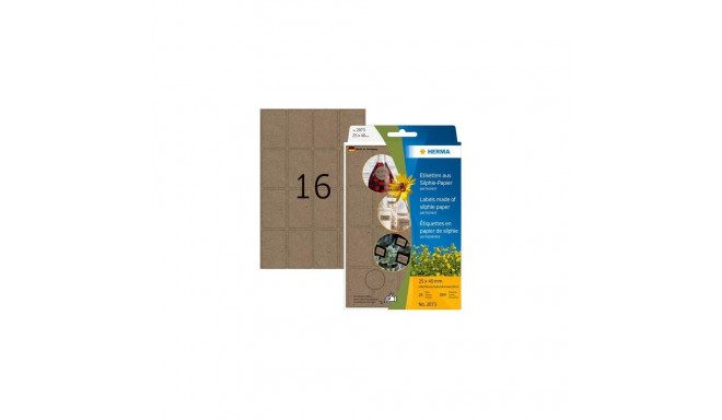 HERMA 2073 self-adhesive label Rounded rectangle Permanent Brown 384 pc(s)