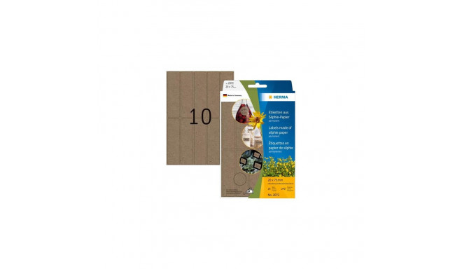 HERMA 2072 self-adhesive label Rounded rectangle Permanent Brown 240 pc(s)