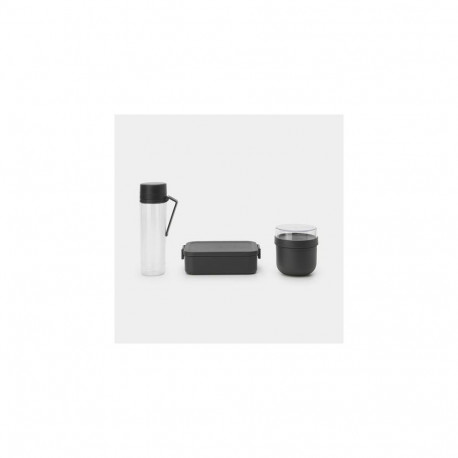 Brabantia Make &amp; Take Lunch box set 0.5 L Plastic Grey, Transparent 3 pc(s)