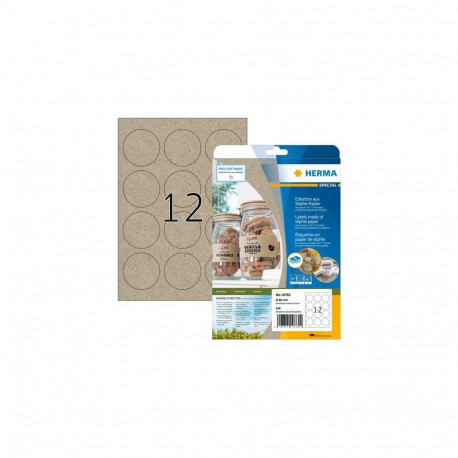 HERMA 10762 self-adhesive label Round Permanent Brown 240 pc(s)