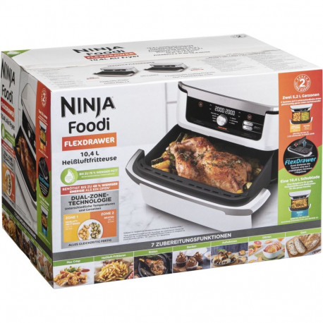 NINJA kuumaõhufritüür AF500EUWH Foodi FlexDrawer 10,4l, valge