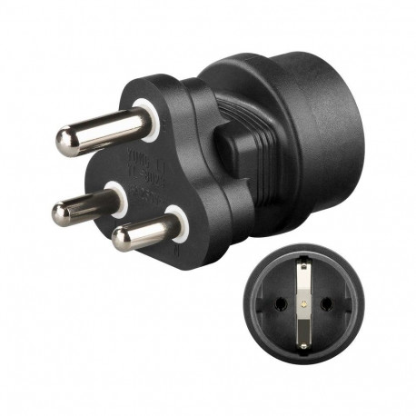 goobay Travel Adapter Europe to South Africa, black