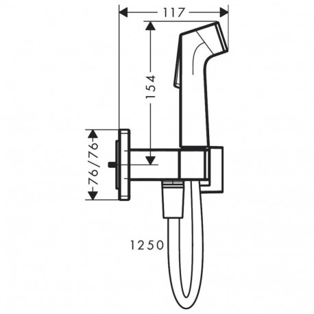 The upper part of the bidet faucet HG E 1250mm