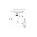 Sink mixer with pull-out hose Franke Active L, Onyx (black), 115.0653.384
