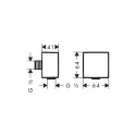 Connection for concealed shower Hansgrohe FixFit Square 26455670