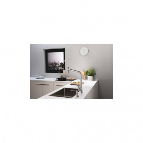 Köögisegisti väljatõmmatava voolikuga Hansgrohe Metris Select M71 73816800