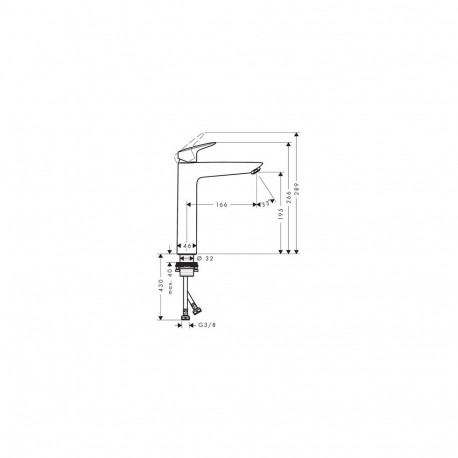 Tall washbasin mixer Hansgrohe MyCube 71012000