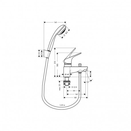 Bathroom faucet Hansgrohe Focus 31521000