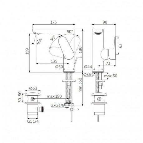 Ideal Standard CERAFINE O BC703XG must matt valamu segisti