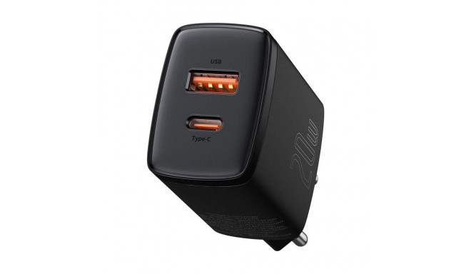 Baseus kompaktne laadija 1x USB-A 1x USB-C 3A (CCXJ-B01)