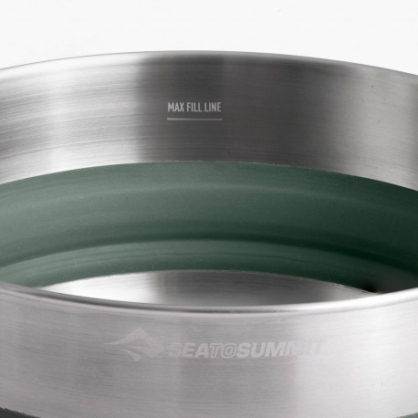 Sea To Summit Detour Pot 3 L Green, Stainless steel