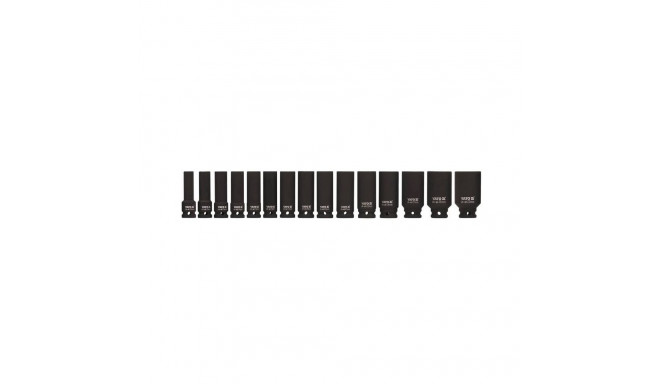 Impact sockets YT. 15 pieces 1/2" length 1055 10-32mm