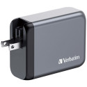 Verbatim GNC-100 GaN laadija 4-porti 100W USB A/C (EU/UK/US)