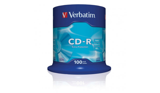 P?yta CD R 700MB x52 Protec Surfa 100szt VERBATIM 434115