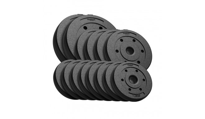 Bituminous load set 30kg ( 8x1.25kg + 4x2.5kg + 2x5kg ), hole 31mm, REBEL ACTIVE