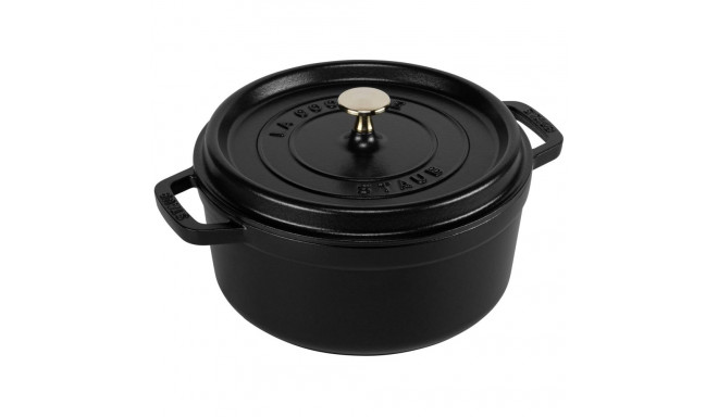 Staub malmpott 3.8ltr ümmargune, must