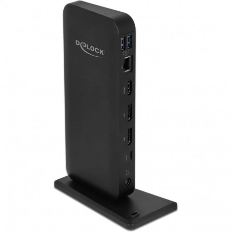 USB Type-C dokkimisjaam DisplayPort HDMI USB-C USB-A, must