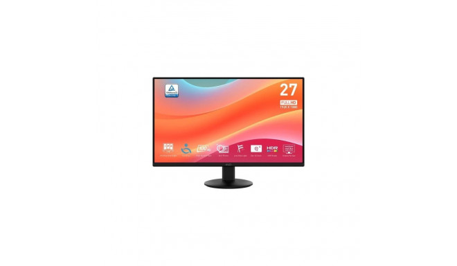 MSI LCD Monitor||PRO MP272L|27"|Business|Matte|Panel IPS|1920x1080|16:9|100Hz|1 ms|Tilt|Colour Black