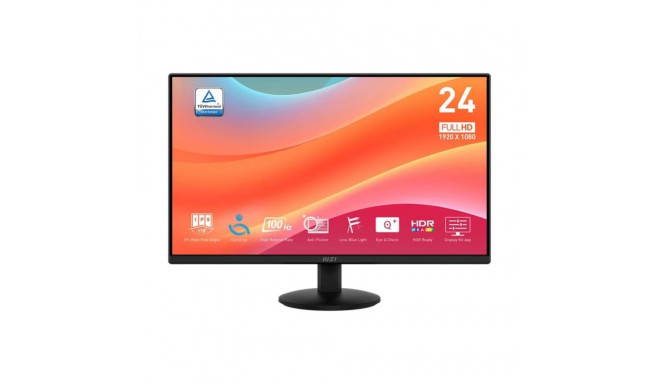 MSI LCD Monitor||23.8"|Business|Matte|Panel IPS|1920x1080|16:9|100Hz|1 ms|Tilt|Colour Black|PROMP242