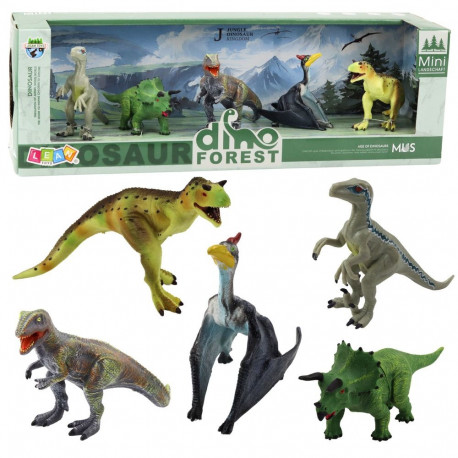 Realistlike dinosaurusekujukeste komplekt, mets, 5-osaline