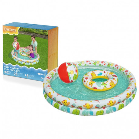 Bestway 51124 täispuhutav bassein 3-ühes pall rõngas 122 x 20 cm