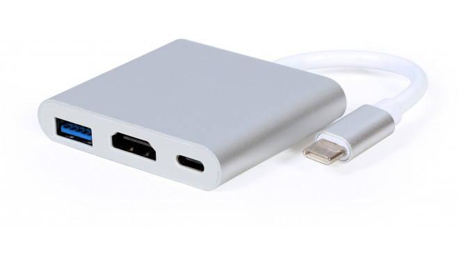 Gembird adapter USB-C - HDMI/USB-C/USB 3.0
