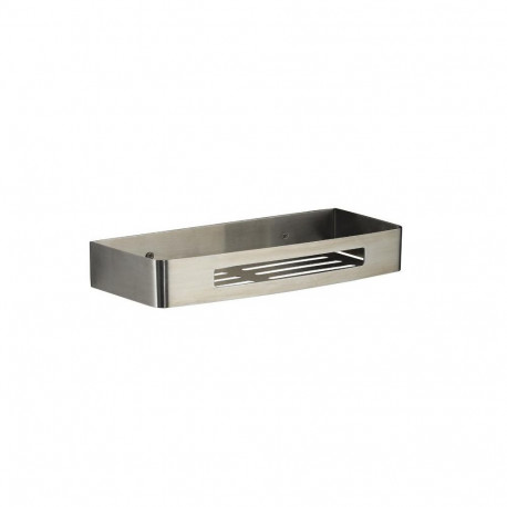 NERVA SHOWER BASKET RECTANGULAR BRUSHED