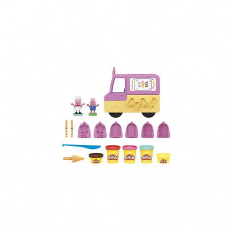 Play-Doh Peppa&#039;s Ice Cream Playset with Ice Cream Truck, Peppa and George Figures