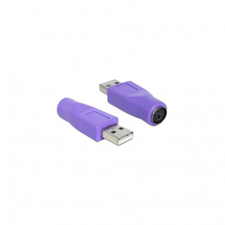 DeLOCK 65461 cable gender changer USB-A PS/2 Violet