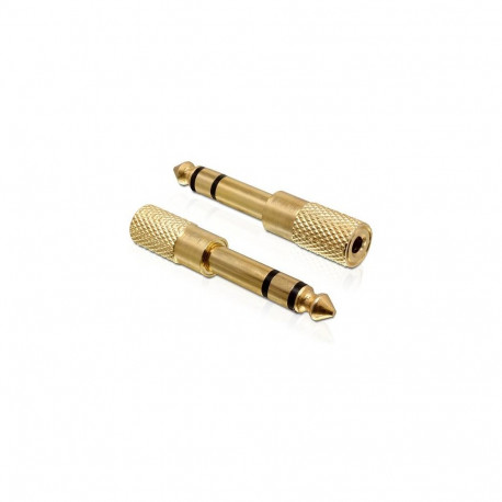 DeLOCK 65361 cable gender changer 6.35 mm 3.5 mm Gold