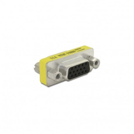 DeLOCK Adapter Gender Changer VGA female-female Sub-D 15 Yellow