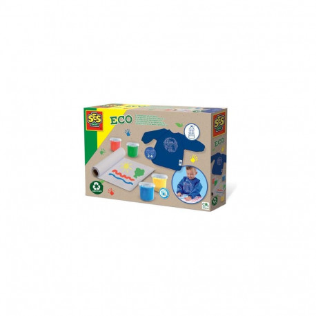 SES Creative Eco fingerpaint set with apron - 100% recycled