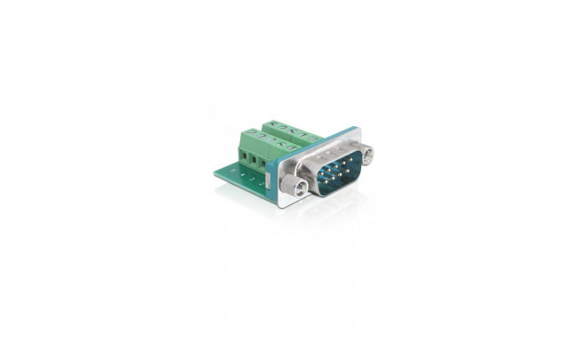 DeLOCK Sub-D 9-p M wire connector 9-p D-Sub M Green, Silver
