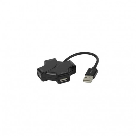 Deltaco UH-737 interface hub USB 2.0 Type-A 480 Mbit/s Black