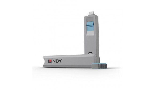 Lindy USB Type C Port Blocker Key - Pack of 4 Blockers, Blue