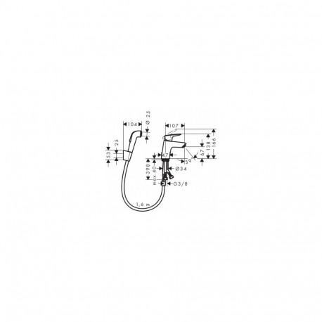 Hansgrohe Logis valamusegisti bideega, 71290000