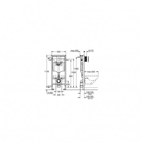 Concealed WC frame and button set Grohe RAPID SL 3-IN-1 38772SH0, white button