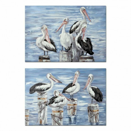 Maal DKD Home Decor Ptak Vahemere (2 Ühikut) (100 x 3 x 70 cm)