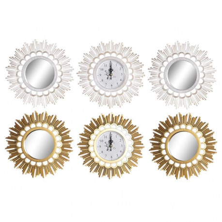 Seinakell DKD Home Decor Peegel PP (25 x 2,5 x 25 cm) (2 Ühikut)